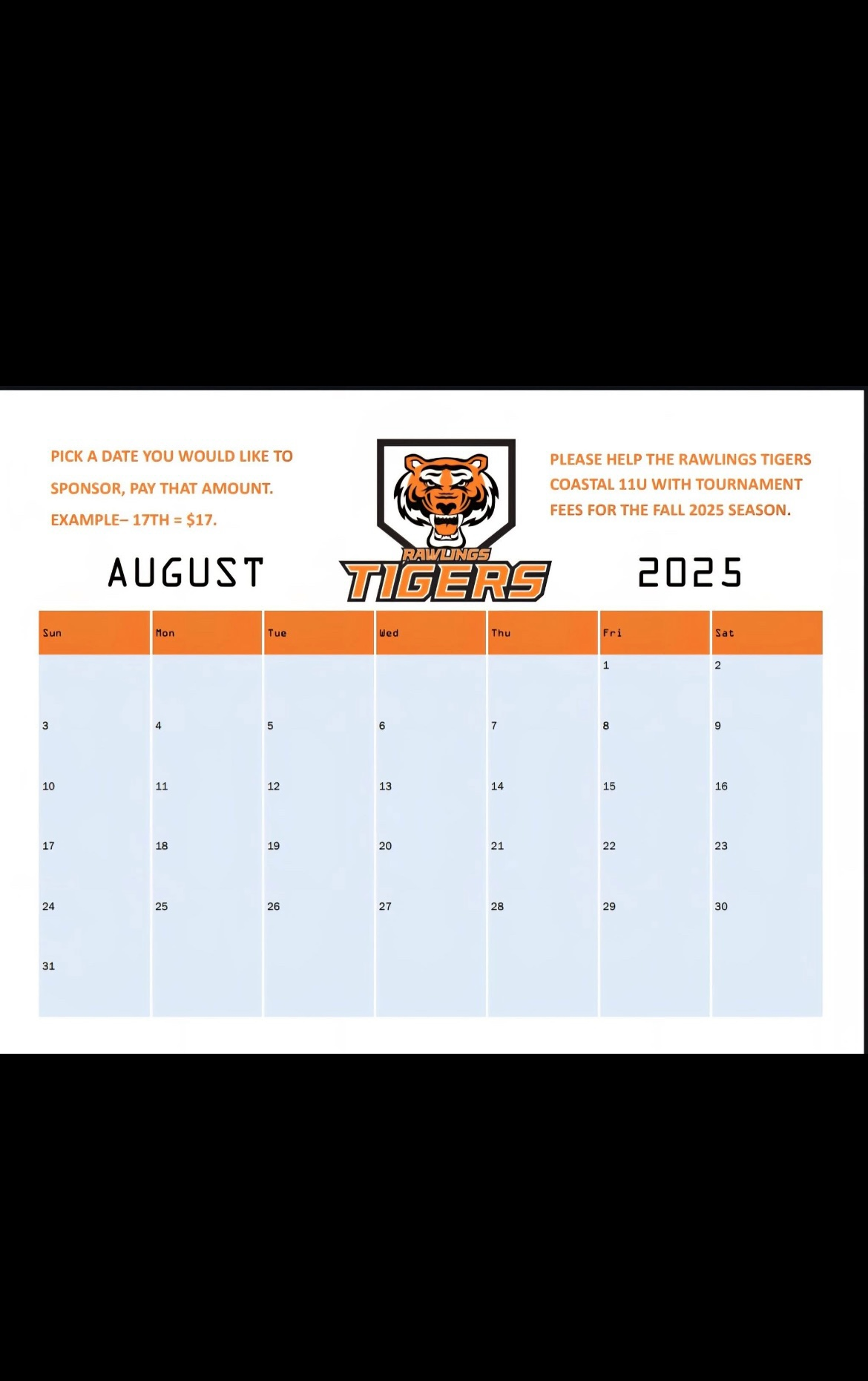 Pay the Date Calendar