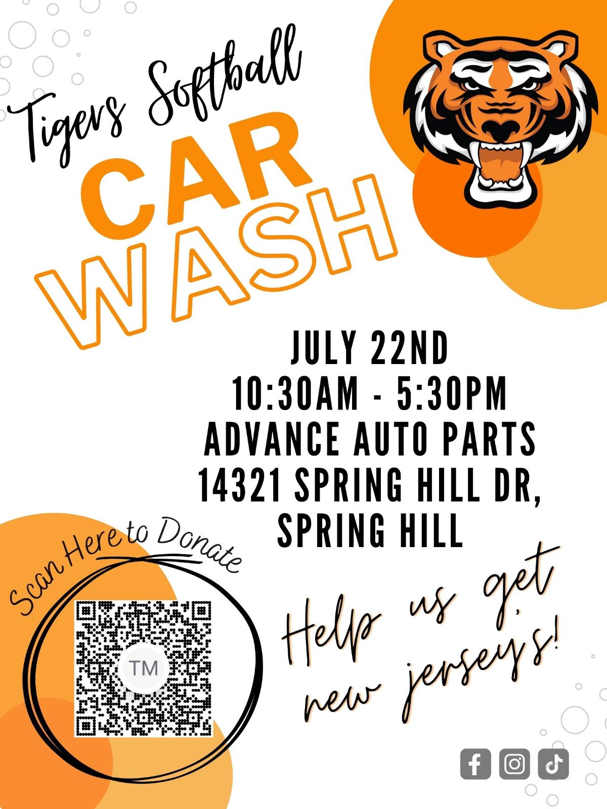 Tigers 10u/12u Car Wash